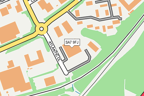 SA7 9FJ map - OS OpenMap – Local (Ordnance Survey)