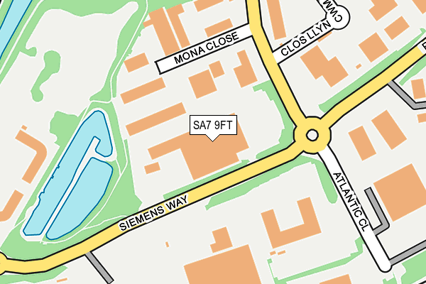 SA7 9FT map - OS OpenMap – Local (Ordnance Survey)