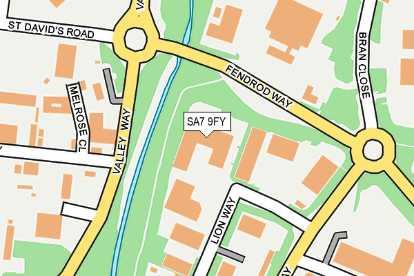 SA7 9FY map - OS OpenMap – Local (Ordnance Survey)