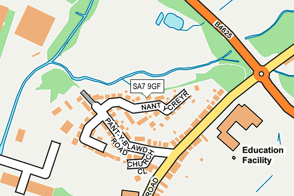SA7 9GF map - OS OpenMap – Local (Ordnance Survey)