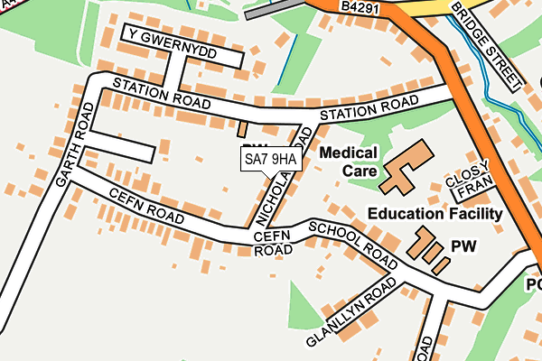 SA7 9HA map - OS OpenMap – Local (Ordnance Survey)