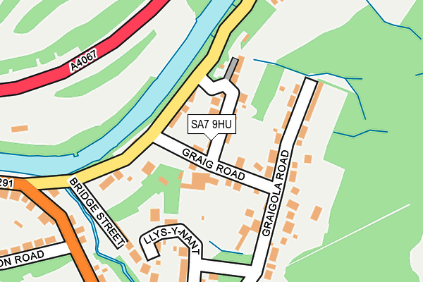 SA7 9HU map - OS OpenMap – Local (Ordnance Survey)