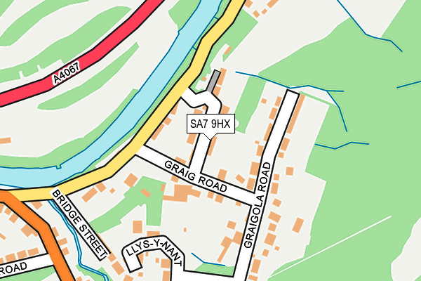 SA7 9HX map - OS OpenMap – Local (Ordnance Survey)