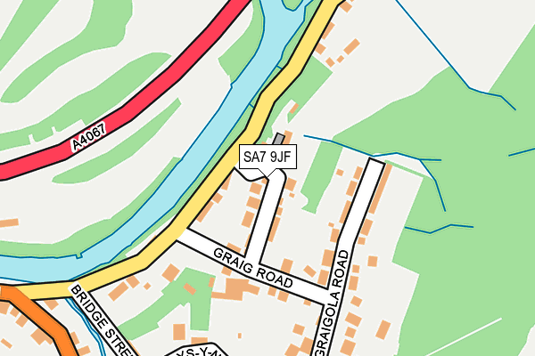 SA7 9JF map - OS OpenMap – Local (Ordnance Survey)