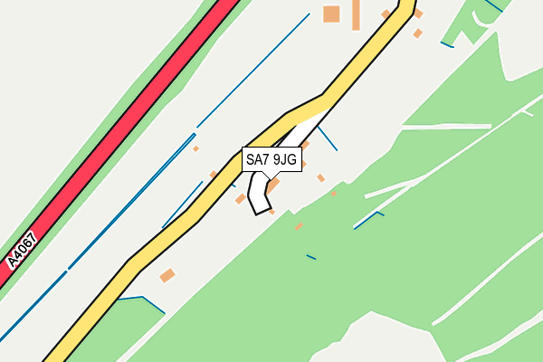 SA7 9JG map - OS OpenMap – Local (Ordnance Survey)