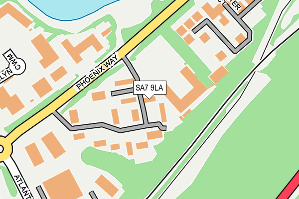SA7 9LA map - OS OpenMap – Local (Ordnance Survey)