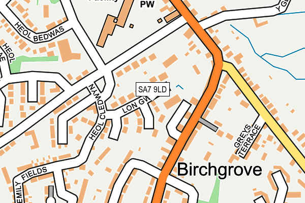 SA7 9LD map - OS OpenMap – Local (Ordnance Survey)