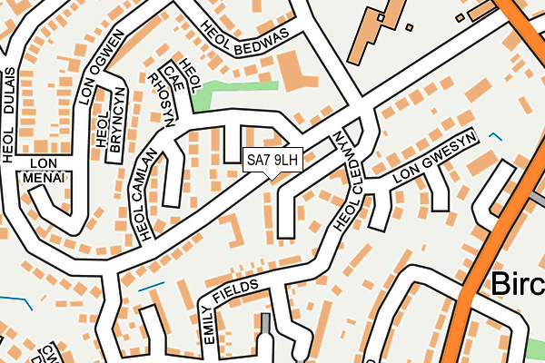 SA7 9LH map - OS OpenMap – Local (Ordnance Survey)