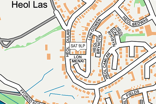 SA7 9LP map - OS OpenMap – Local (Ordnance Survey)