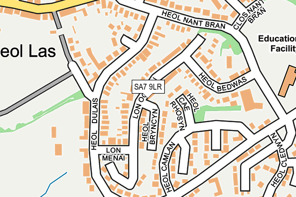 SA7 9LR map - OS OpenMap – Local (Ordnance Survey)