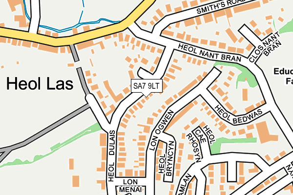 SA7 9LT map - OS OpenMap – Local (Ordnance Survey)