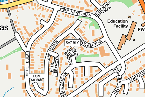 SA7 9LY map - OS OpenMap – Local (Ordnance Survey)