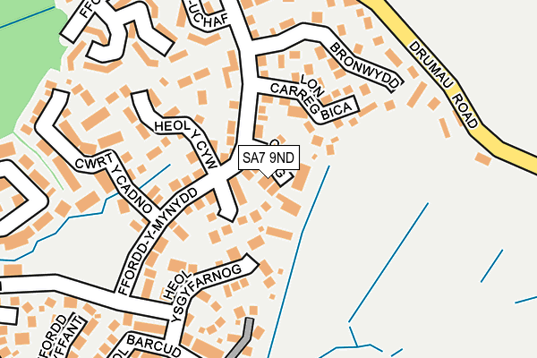 SA7 9ND map - OS OpenMap – Local (Ordnance Survey)