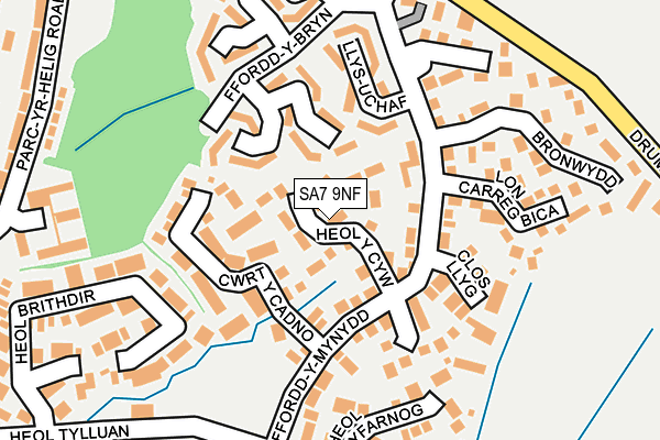 SA7 9NF map - OS OpenMap – Local (Ordnance Survey)