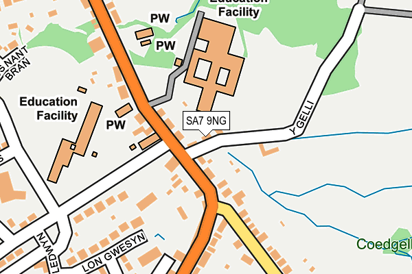 SA7 9NG map - OS OpenMap – Local (Ordnance Survey)