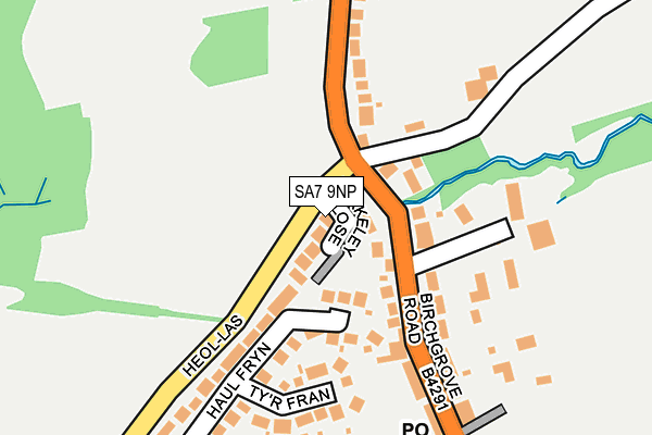 SA7 9NP map - OS OpenMap – Local (Ordnance Survey)