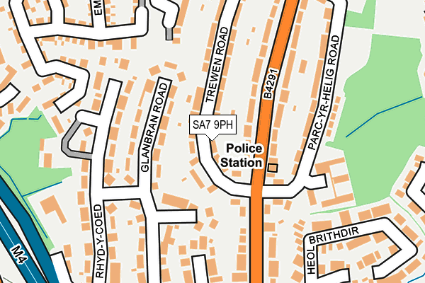 SA7 9PH map - OS OpenMap – Local (Ordnance Survey)