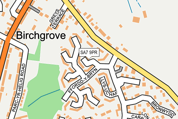 SA7 9PR map - OS OpenMap – Local (Ordnance Survey)