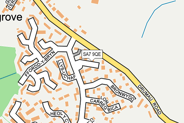 SA7 9QE map - OS OpenMap – Local (Ordnance Survey)