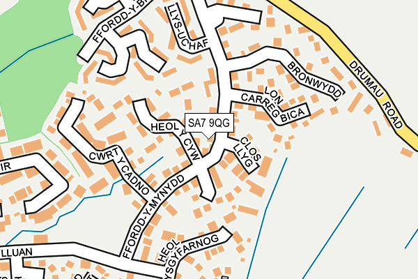 SA7 9QG map - OS OpenMap – Local (Ordnance Survey)