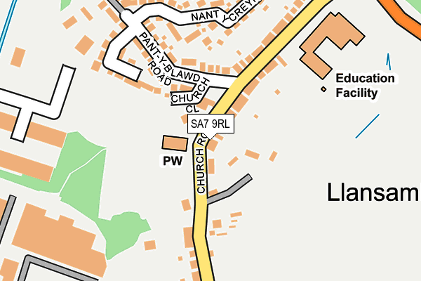 SA7 9RL map - OS OpenMap – Local (Ordnance Survey)