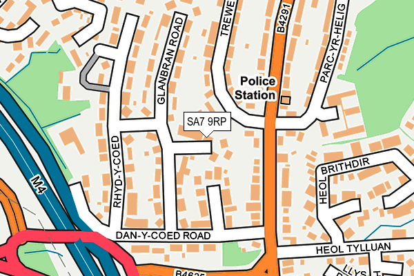 SA7 9RP map - OS OpenMap – Local (Ordnance Survey)