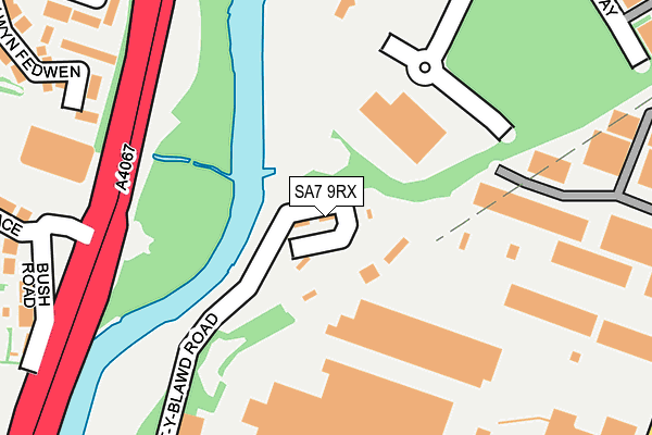 SA7 9RX map - OS OpenMap – Local (Ordnance Survey)