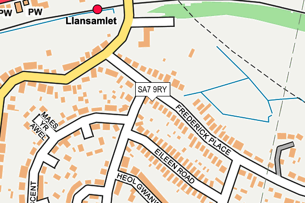 SA7 9RY map - OS OpenMap – Local (Ordnance Survey)