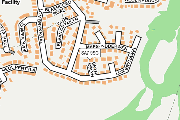 SA7 9SG map - OS OpenMap – Local (Ordnance Survey)