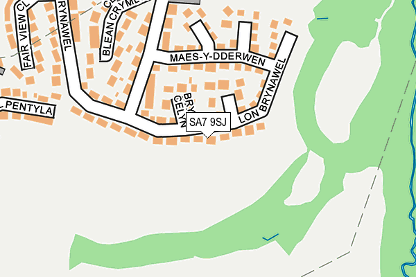 SA7 9SJ map - OS OpenMap – Local (Ordnance Survey)