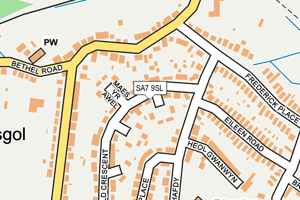 SA7 9SL map - OS OpenMap – Local (Ordnance Survey)