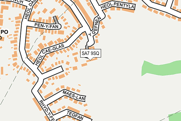 SA7 9SQ map - OS OpenMap – Local (Ordnance Survey)