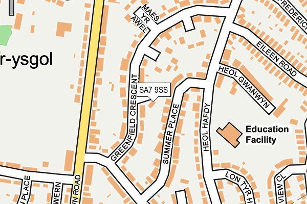 SA7 9SS map - OS OpenMap – Local (Ordnance Survey)