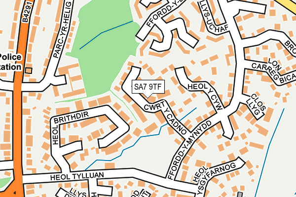 SA7 9TF map - OS OpenMap – Local (Ordnance Survey)