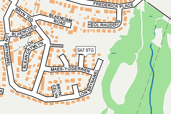 SA7 9TG map - OS OpenMap – Local (Ordnance Survey)