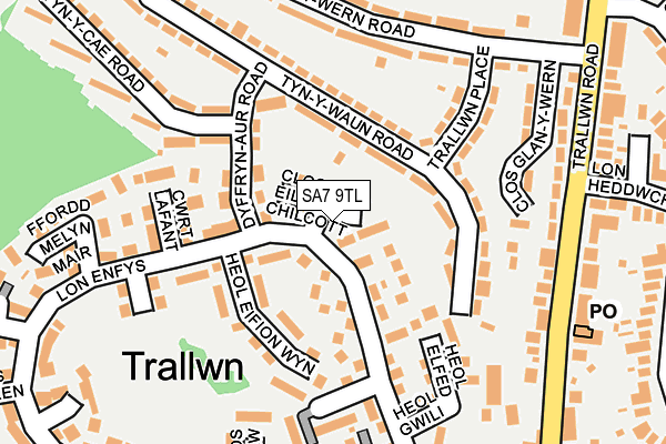 SA7 9TL map - OS OpenMap – Local (Ordnance Survey)