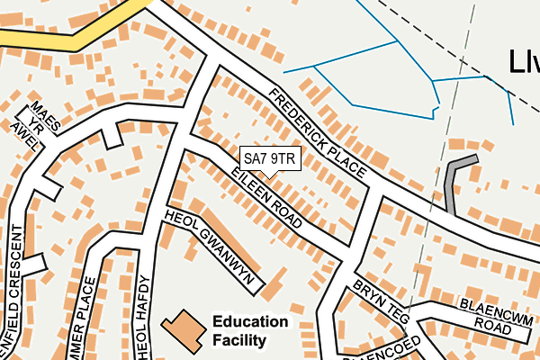 SA7 9TR map - OS OpenMap – Local (Ordnance Survey)