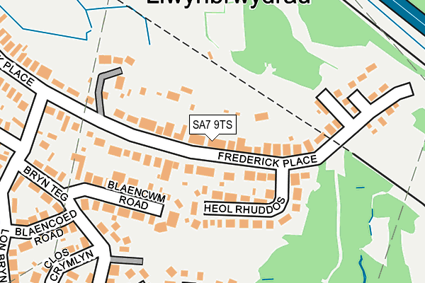 SA7 9TS map - OS OpenMap – Local (Ordnance Survey)