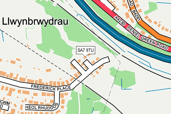 SA7 9TU map - OS OpenMap – Local (Ordnance Survey)