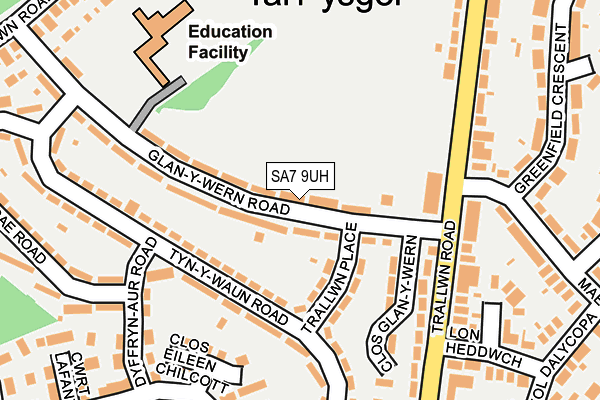 SA7 9UH map - OS OpenMap – Local (Ordnance Survey)