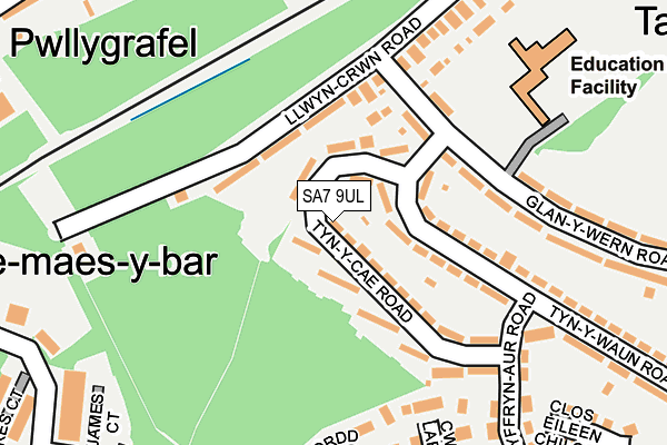 SA7 9UL map - OS OpenMap – Local (Ordnance Survey)