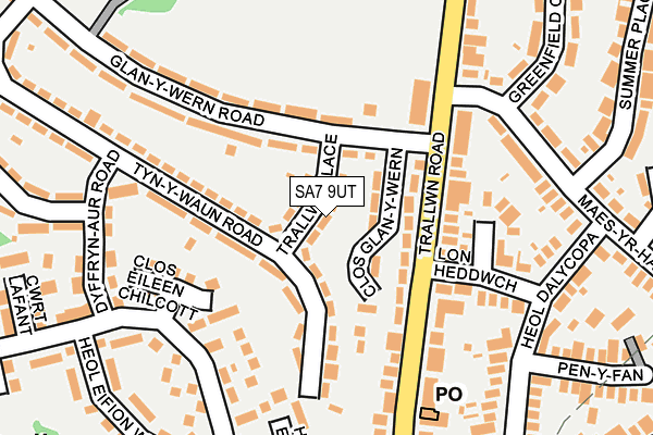 SA7 9UT map - OS OpenMap – Local (Ordnance Survey)