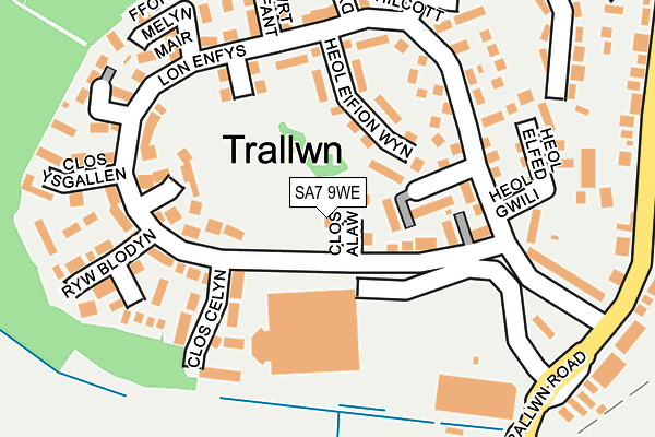 SA7 9WE map - OS OpenMap – Local (Ordnance Survey)