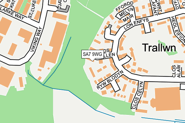 SA7 9WG map - OS OpenMap – Local (Ordnance Survey)
