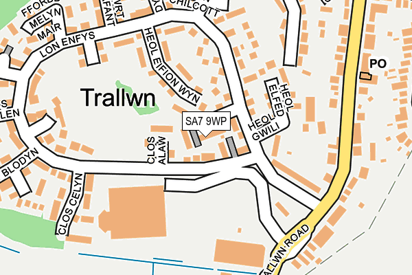 SA7 9WP map - OS OpenMap – Local (Ordnance Survey)