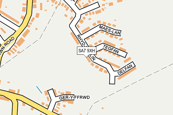 SA7 9XH map - OS OpenMap – Local (Ordnance Survey)