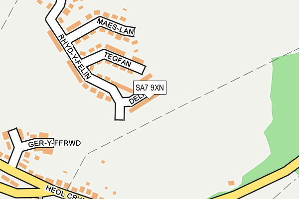 SA7 9XN map - OS OpenMap – Local (Ordnance Survey)