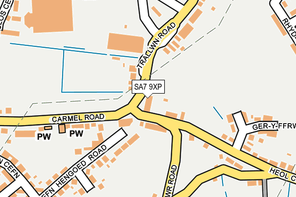 SA7 9XP map - OS OpenMap – Local (Ordnance Survey)