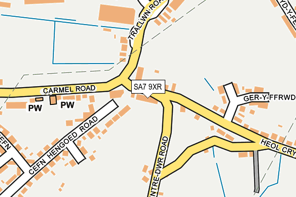 SA7 9XR map - OS OpenMap – Local (Ordnance Survey)