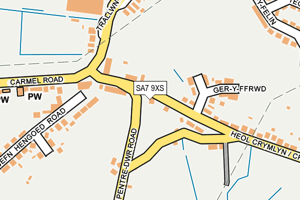 SA7 9XS map - OS OpenMap – Local (Ordnance Survey)